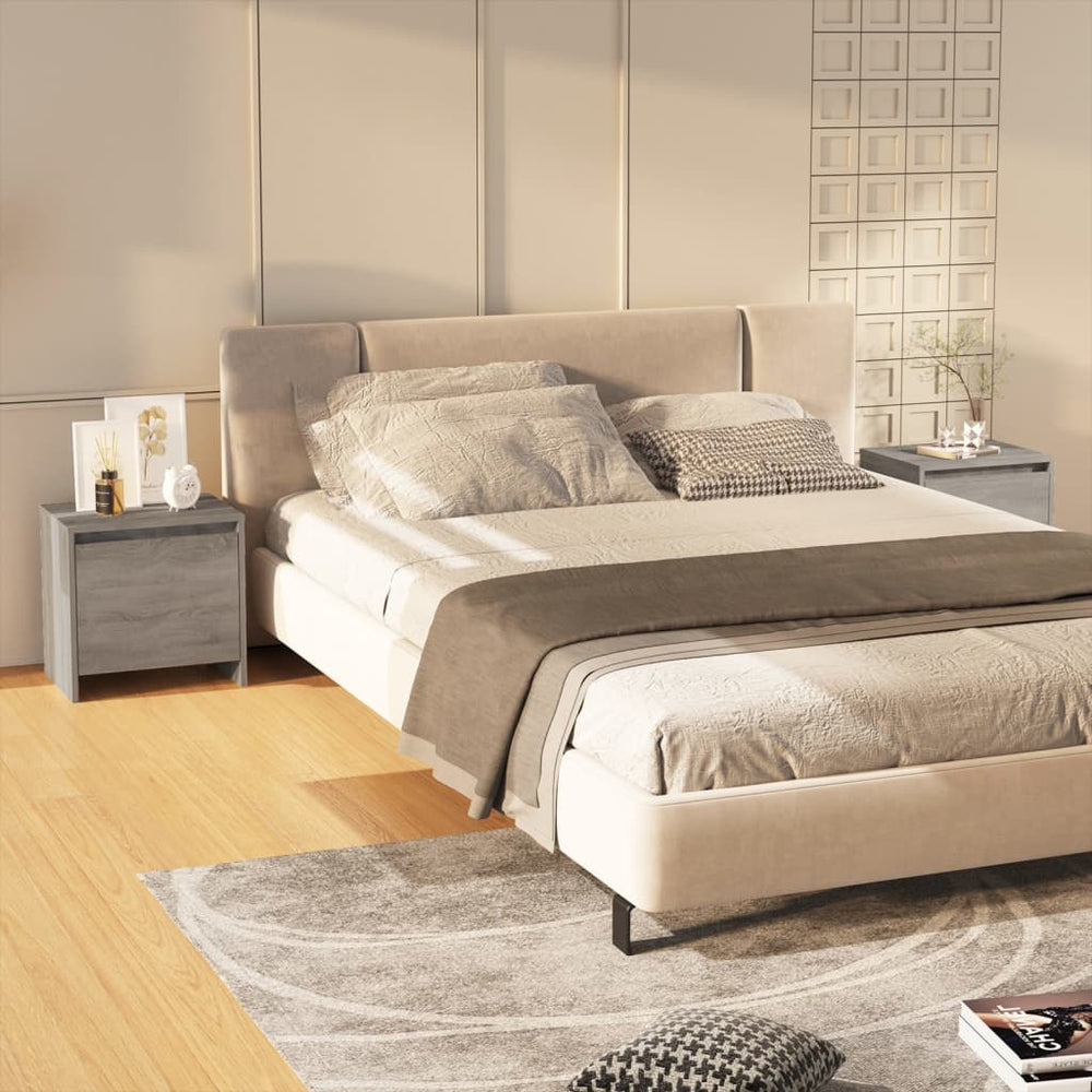 vidaXL Bedside Cabinets 2 pcs Grey Sonoma 45x34x44.5cm Engineered Wood