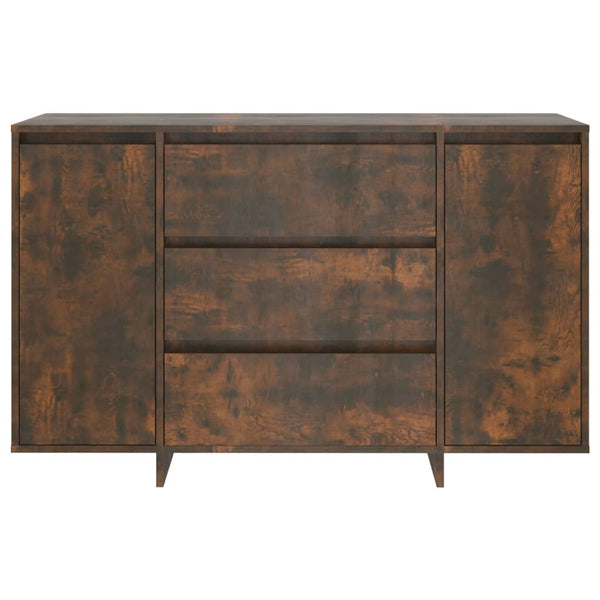 vidaXL Sideboard with 3 Drawers Smoked Oak 120x41x75 cm