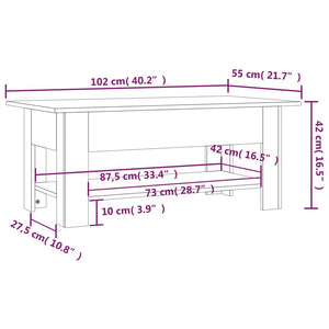 Couchtisch Braun Eichen-Optik 102x55 cm