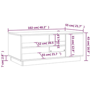 Couchtisch Räuchereiche 102 cm