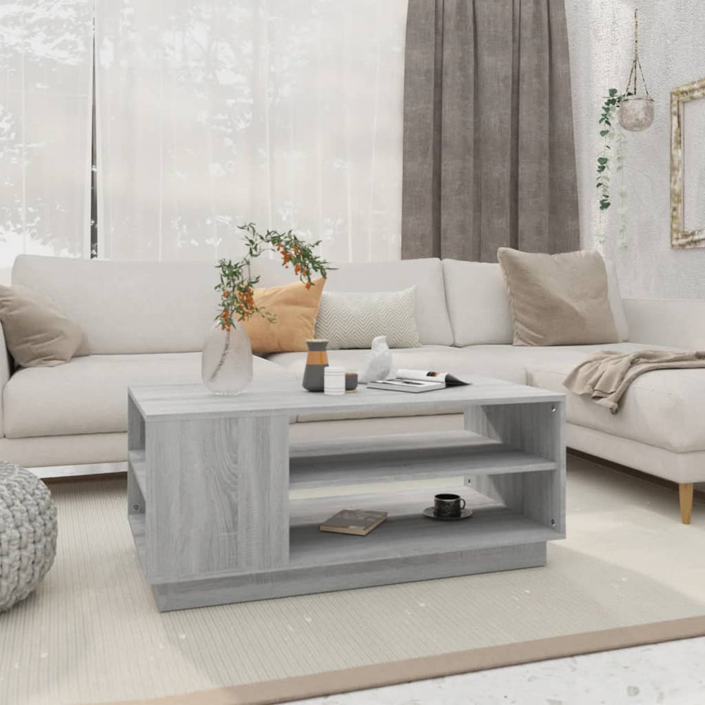 Grauer Couchtisch Sonoma, 102 cm