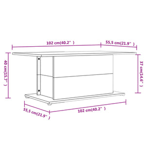 Couchtisch Räuchereiche 102 cm