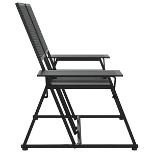 2-Sitzer Gartenbank Schwarz Stahl 165cm