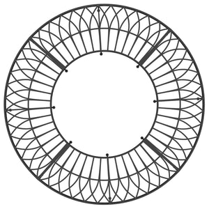 Runde Baumbank, Ø160cm, Stahl Schwarz