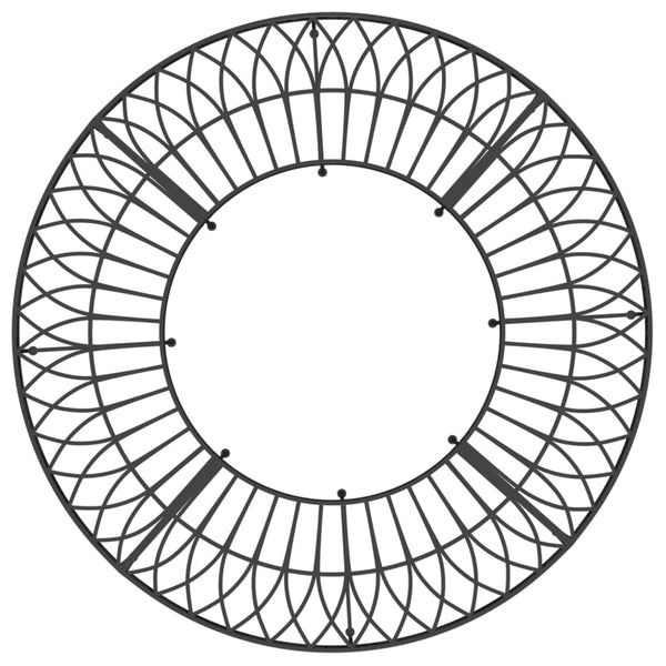 Runde Baumbank, Ø160cm, Stahl Schwarz