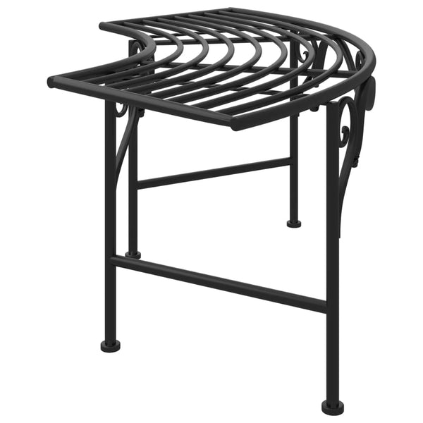 Schwarze Baumbank Stahl 113 cm