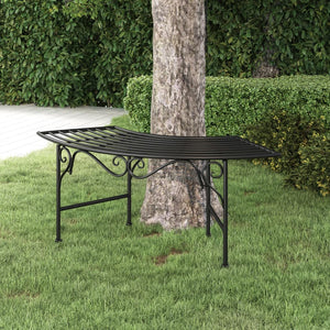 Schwarze Baumbank Stahl 113 cm