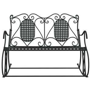 Schaukelbank 2-Sitzer Schwarz Stahl 113cm