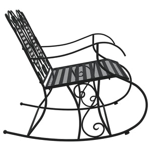 Schaukelbank 2-Sitzer Schwarz Stahl 113cm