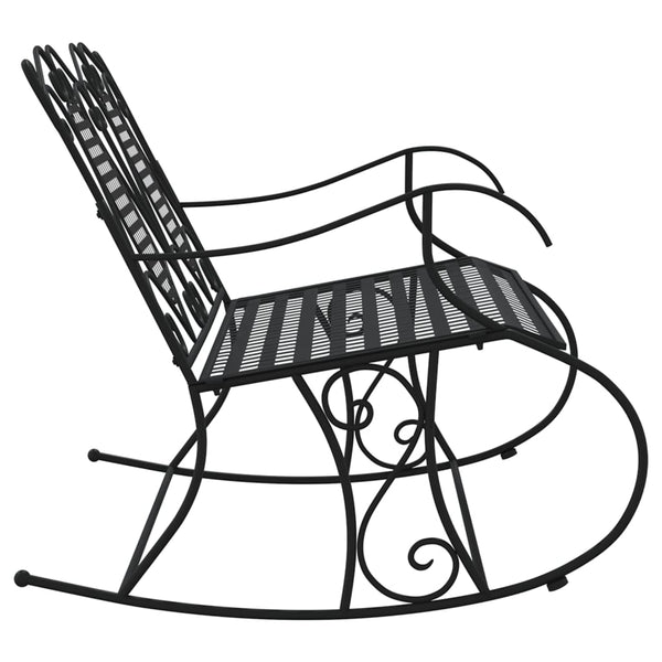 Schaukelbank 2-Sitzer Schwarz Stahl 113cm