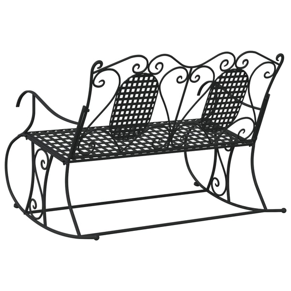 Schaukelbank 2-Sitzer Schwarz Stahl 113cm