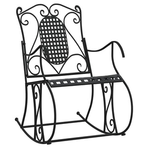 Schaukelstuhl Schwarz Stahl 84 cm