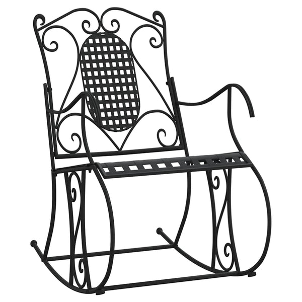 Schaukelstuhl Schwarz Stahl 84 cm