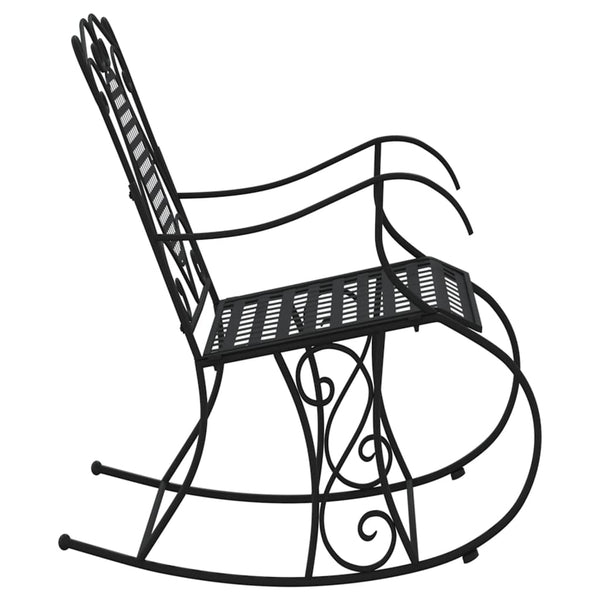 Schaukelstuhl Schwarz Stahl 84 cm