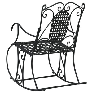 Schaukelstuhl Schwarz Stahl 84 cm