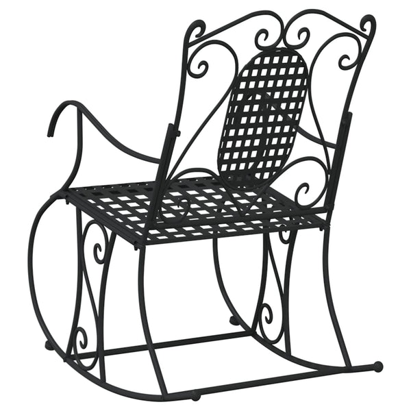 Schaukelstuhl Schwarz Stahl 84 cm