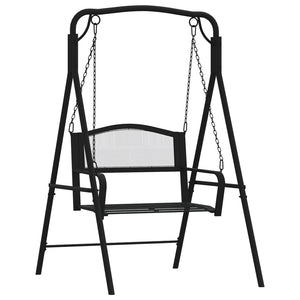 Schwarze Hollywoodschaukel, 124 cm, Stahl