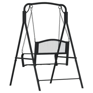 Schwarze Hollywoodschaukel, 124 cm, Stahl