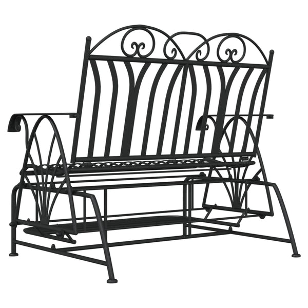 Schaukelbank 2-Sitzer Schwarz Stahl 114cm