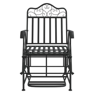vidaXL Fauteuil à bascule 61 cm noir acier