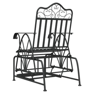 vidaXL Fauteuil à bascule 61 cm noir acier