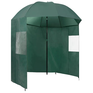 vidaXL Parasol de pêche vert 220x185 cm