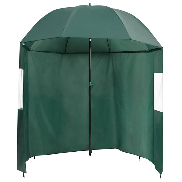 vidaXL Parasol de pêche vert 220x185 cm