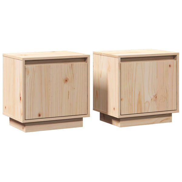 Nachttische Kiefer Massivholz 40x40 cm, 2er-Set