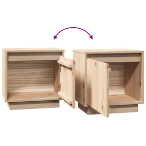 Nachttische Kiefer Massivholz 40x40 cm, 2er-Set