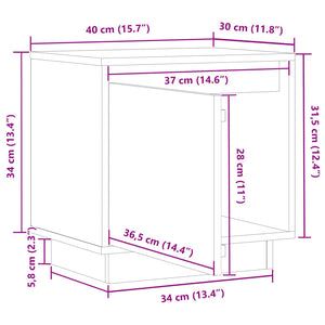 Nachttische Kiefer Massivholz 40x40 cm, 2er-Set