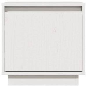 Weißer Nachttisch Kiefer Massivholz 40x40 cm