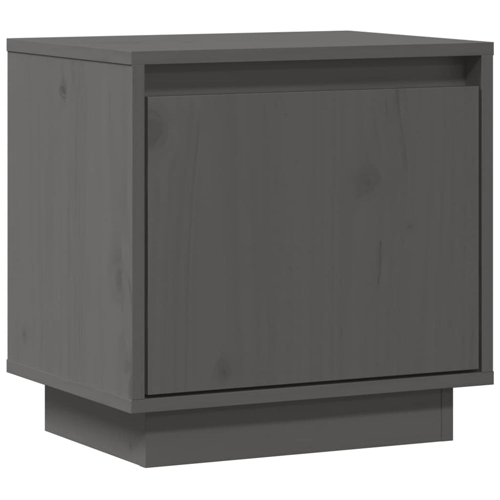 vidaXL Nightstand Grey 40x30x40 cm Solid Pine Wood