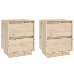 Massivholz Nachttische 2er Set Kiefer