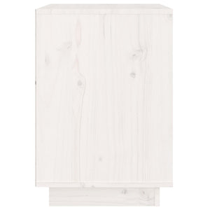 Weißer Nachttisch Kiefer Massivholz 40x35x50 cm