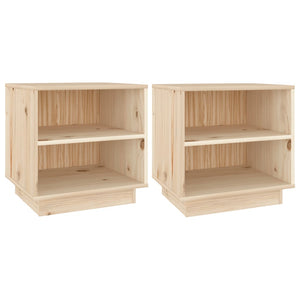 Nachttische Kiefer Massivholz 40x40 cm, 2er-Set
