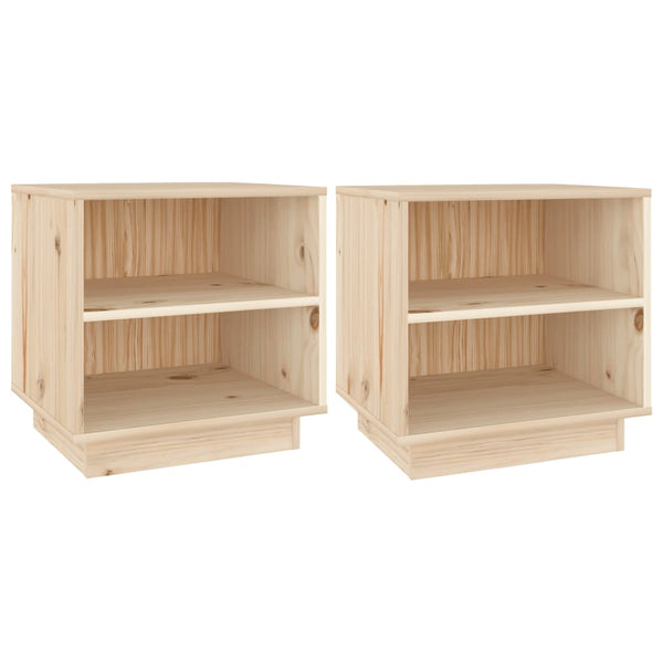 Nachttische Kiefer Massivholz 40x40 cm, 2er-Set