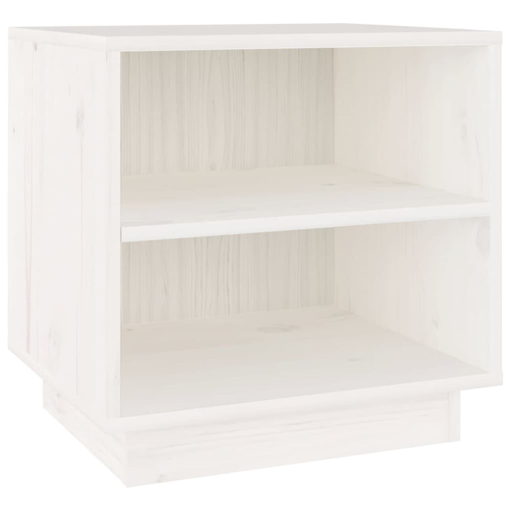vidaXL Nightstand White 40x34x40 cm Solid Pine Wood