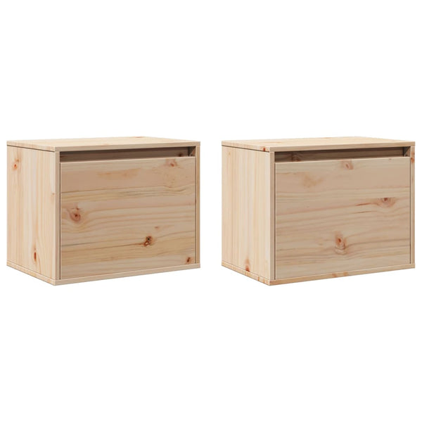 Wandschränke Kiefer Massivholz 45x30x35cm, 2er-Set