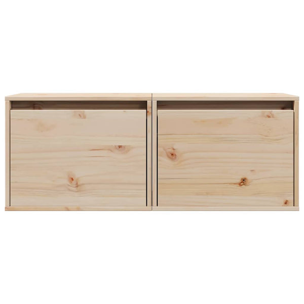 Wandschränke Kiefer Massivholz 45x30x35cm, 2er-Set