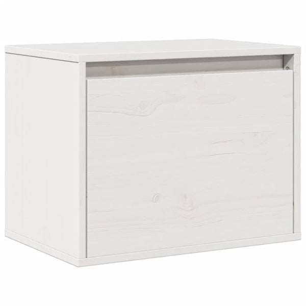 Weißer Wandschrank Kiefer Massivholz 45x30x35 cm