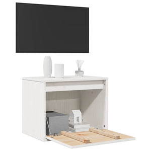 Weißer Wandschrank Kiefer Massivholz 45x30x35 cm