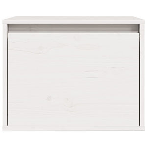 Weißer Wandschrank Kiefer Massivholz 45x30x35 cm