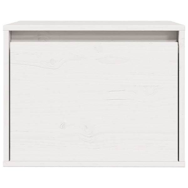Weißer Wandschrank Kiefer Massivholz 45x30x35 cm