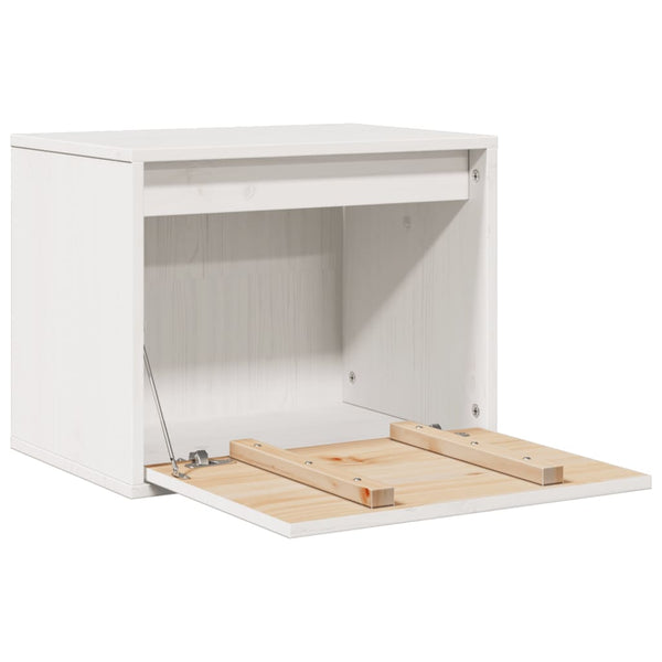 Weißer Wandschrank Kiefer Massivholz 45x30x35 cm
