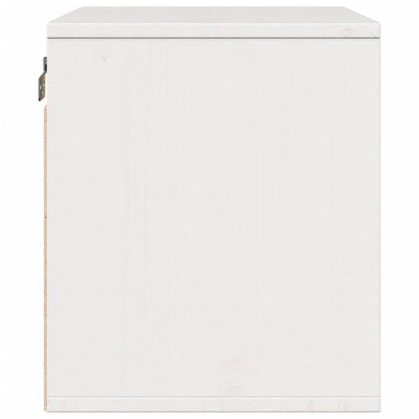 Weißer Wandschrank Kiefer Massivholz 45x30x35 cm
