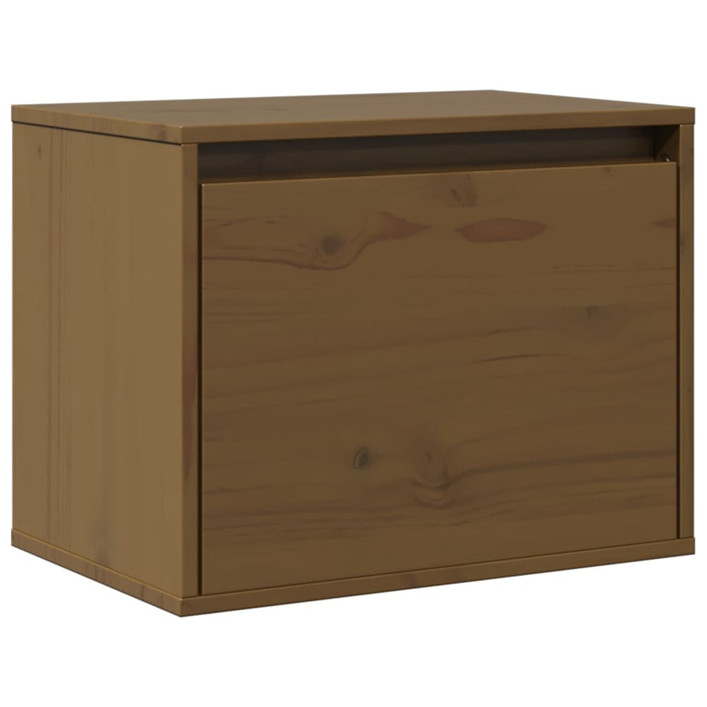 Wandschrank Honigbraun 45x30x35cm Kiefer Massivholz