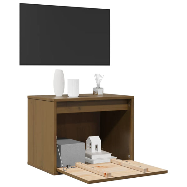 Wandschrank Honigbraun 45x30x35cm Kiefer Massivholz