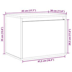 Wandschrank Honigbraun 45x30x35cm Kiefer Massivholz