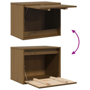 Wandschrank Honigbraun 45x30x35cm Kiefer Massivholz