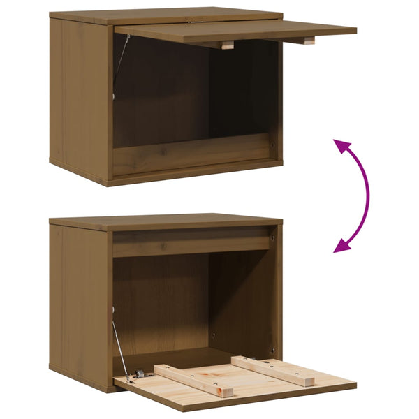 Wandschrank Honigbraun 45x30x35cm Kiefer Massivholz